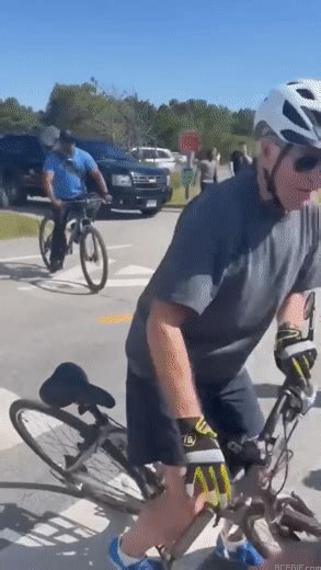 Biden Falls Off Bike Gif